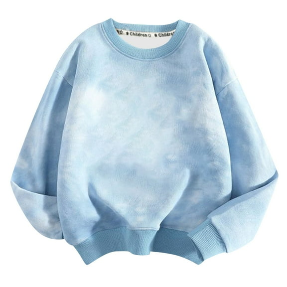 Gubotare Long Sleeve Sweatshirt Girl Toddler Girls Sweatshirts Long Sleeve Tops Kids Pullover Size 4T 5T (Blue,4-5 Years)