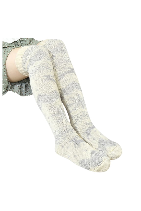 Long Socks For Women Womens Wool Socks Thermal Hiking Winter Boot Warm Thick Cozy Crew Comfy Work Socks for Ladies,Beige One Size