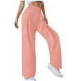thumbnail image 1 of Gubotare Long Sweatpants Teen Girls Girls Sweatpants Elastic Waistband Wide Leg Causal Kids High Waisted Pants Size 6-7 (Pink,6-7 Years), 1 of 3