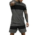thumbnail image 1 of Gubotare Matching Short Sets Mens Short Sleeve Casual Shirt and Shorts Sets Two Piece Summer Outfits Set for Men (Dark Gray,XL), 1 of 5