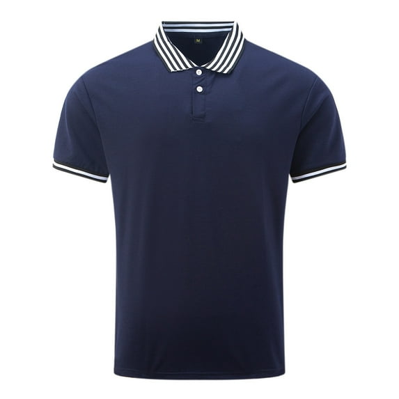 Gubotare Men Polo Shirt Golf Polo Shirts for Men Short Sleeve Free Moisture Wicking Performance Collared Tshirts (Navy,M)