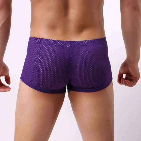Gubotare Men'S Bikini Underwear Men's Cotton Stretch Underwear Support Briefs Wide Waistband Multipack,Purple M