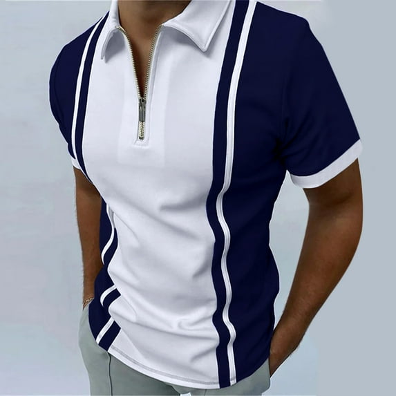 Gubotare Men'S Polo Shirts Polo Shirts for Men Long/Short Sleeve Moisture Wicking Tennis Shirts Mesh Sports T-Shirts,Navy XXL