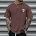 thumbnail image 1 of Gubotare Men'S T-Shirts Men's Graphic Short Sleeve Crew Neck Tee Shirt,Brown XXL, 1 of 3