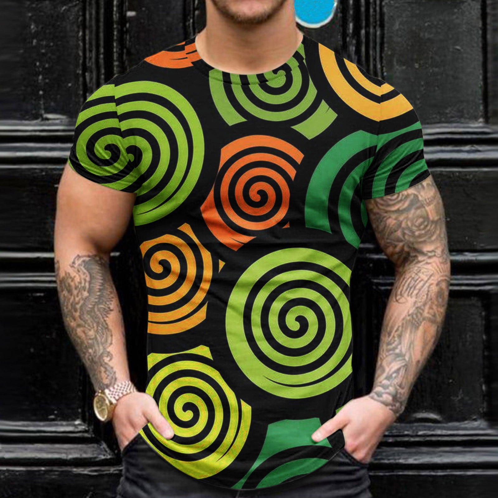 Gubotare Men S T Shirts Mens Hipster Hop Technique Tees Stylish Longline Urban Streetwear Latest NYC Fashion T Shirts Green XXL Walmart