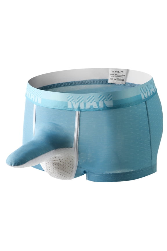 Men'S Underwear Boxer Brief Men's Underwear Boxer Briefs Pack, Moisture-Wicking Underwear, Stretch-Cotton Boxer Briefs,Light Blue L