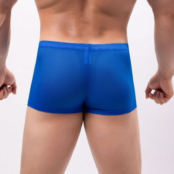 "Gubotare Men'S Underwear Boxer Mens Enhancing Briefs Underwear Men Front Opening Pouch Stretch Low Rise Smooth Bamboo Male Briefs Pack,Blue XXL"