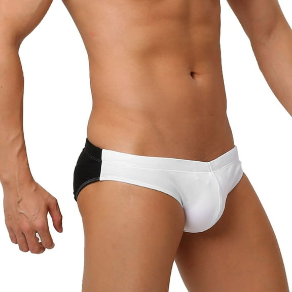 Gubotare Men's Bikini Swimwear Mens Bikini Swimwear Swimsuit Swim Briefs with Drawstring Low Waist Bathing Suit (Grey,L)