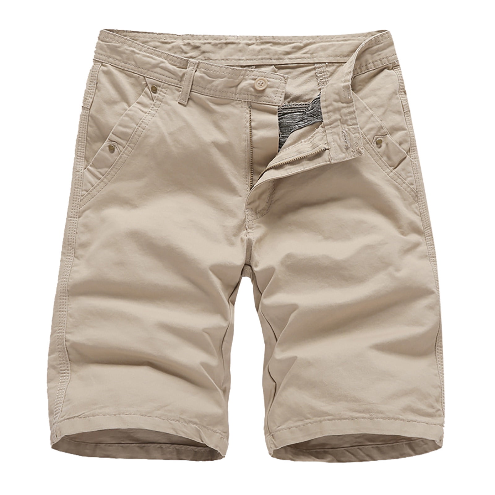 Mens Camo Multi Shorts Relaxed Fit Cargo Pockets Work Short Outdoor Straight-leg Casual Cotton Camouflage Short Pant, Blue, 36, Classic
