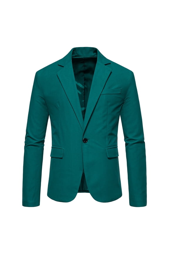 Men's Casual Knit Blazer Suit Jackets Two Button Lightweight Unlined Sport Coat (Green,S)