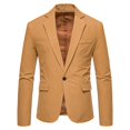 thumbnail image 1 of Gubotare Men's Casual Knit Blazer Suit Jackets Two Button Lightweight Unlined Sport Coat (Khaki,XL), 1 of 4