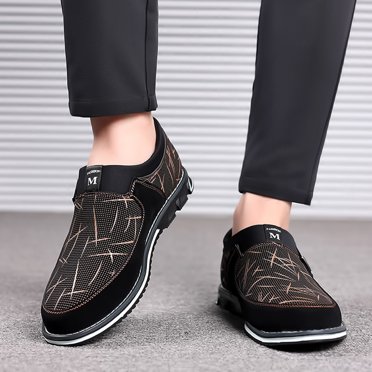 Men's Casual Dress Shoes – Oxford Style, Memory Foam, Non-Slip, Sizes 6.5-13