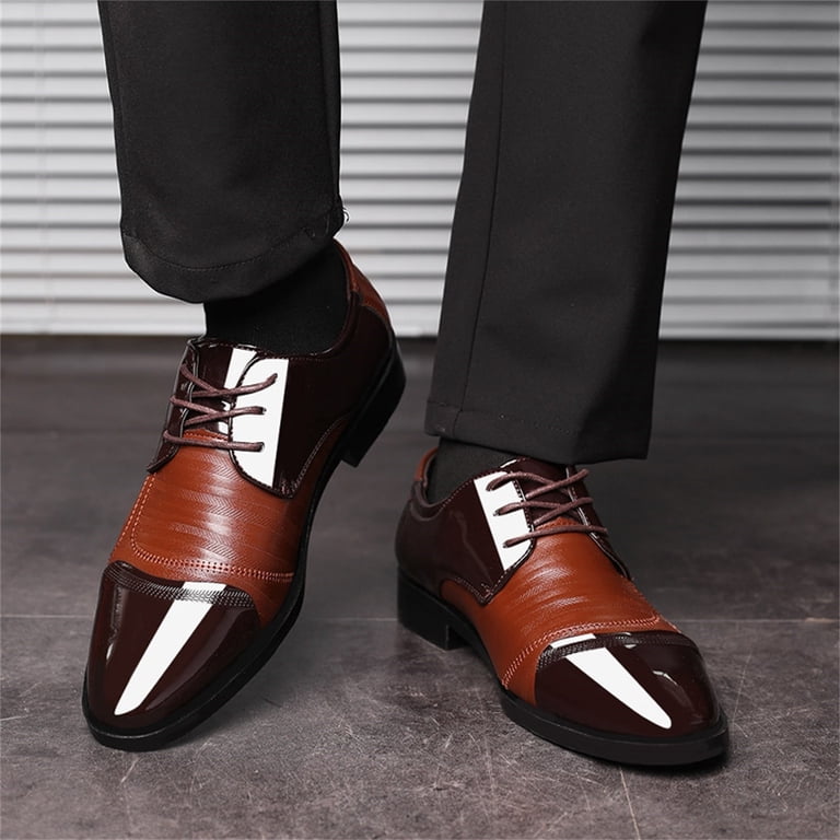 Gubotare Men's Oxfords Dress Shoes Mens Dress Shoes Retro Plain Toe Lace Up Dress Shoes Fashion (Brown,9) - Walmart.com Gubotare Men's Oxfords Dress Shoes Mens Dress Shoes Retro Plain Toe Lace Up Dress Shoes Fashion (Brown,9) - Walmart.com