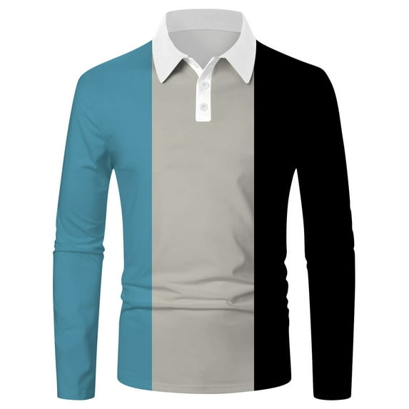 Gubotare Men's Polo Shirts Big and Tall Polo Shirt Men's Regular Fit Golf Polo Shirt for Winter Tops (V,L)