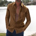 thumbnail image 1 of Gubotare Men's Shirt Mens Button Down Dress Shirts Winter Dress Tops (Khaki,XL), 1 of 4