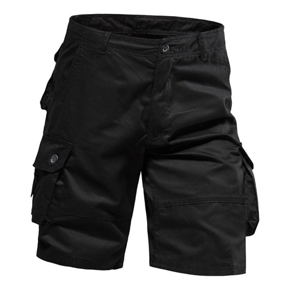 Gubotare Men's Shorts Men's Survivor Belted Cargo Short Reg and Big & Tall Sizes (Black,33)