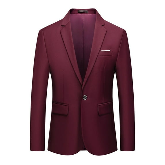 Gubotare Men's Blazer Stretch Classic Fit Sport Coat Suit Jacket (Red,3XL)