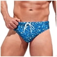 thumbnail image 1 of Gubotare Men's Swimwear Bikini Swimming Briefs Drawstring Swimsuits Board Surf Shorts Trunks (Sky Blue,S), 1 of 4