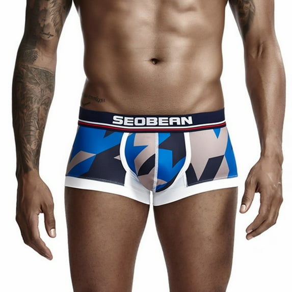 Gubotare Mens Boxer Briefs Mens Briefs Ultra Soft Breathable Lenzing Micro Modal Men's Seamless Underwear,Dark Blue M