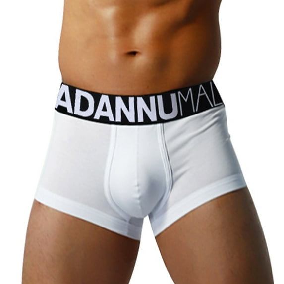 "Gubotare Mens Boxer Briefs Mens Package and Padded Underwear Enhancing Boxer Briefs,White XL"