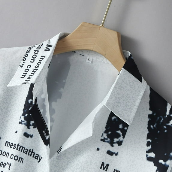 Gubotare Mens Button Down Long Sleeve Shirts Shirts for Men with Snap Buttons Regular Fit Plaid Mens Long Sleeve Shirts Casual,White XL