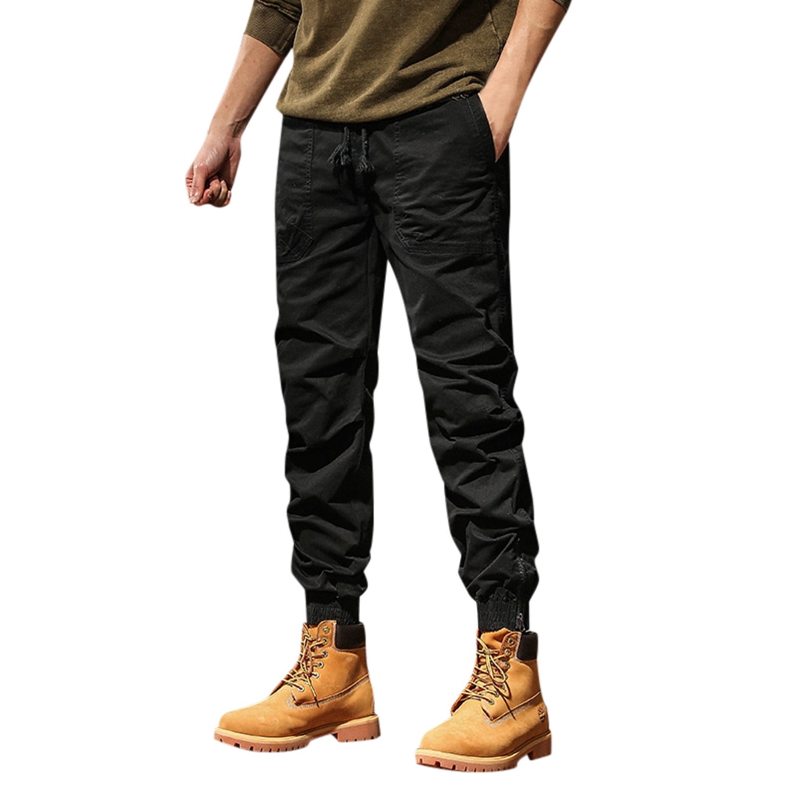 Gubotare Mens Camo Cargo Pants Tactical Cargo Workout Pants for Men