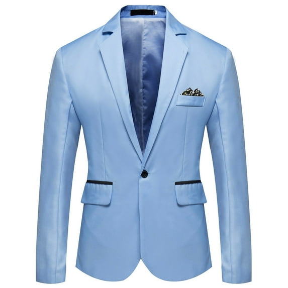 Gubotare Mens Casual Blazer Jacket Regular Fit Stretch Knit Sport Coats (BU1,L)