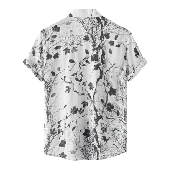 Gubotare Mens Dress Shirts Long Sleeve Men's Air Short Sleeve Button Down Poly Rayon Stripe Shirt,Gray XXL