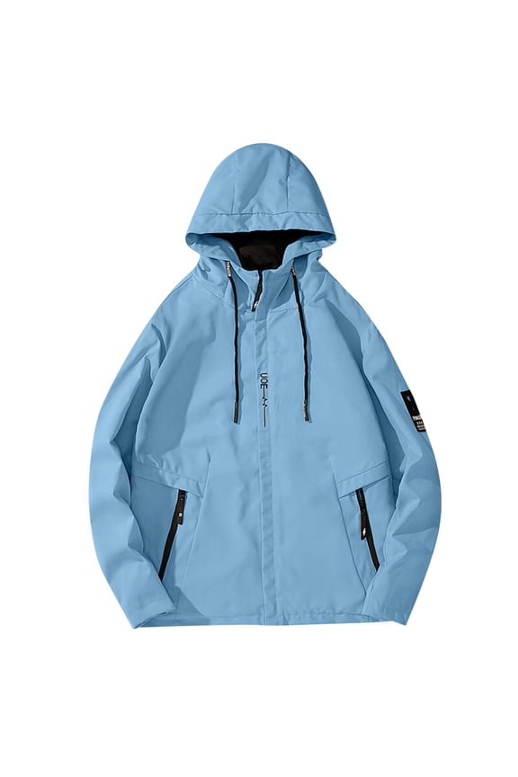 Mens Jacket Winter Workwear Men's Sherpa-Lined Jacket (Blue,XXXXXL)