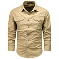 thumbnail image 1 of Gubotare Mens Long Sleeve Button Down Shirts Men Botton up T Shirt Regular Fit Long Sleeve Casual Shirts (Khaki,3XL), 1 of 2