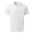 thumbnail image 1 of Gubotare Mens Polo Shirt Men's Classic Fit Short Sleeve Summer Tops Dual Tipped Collar Polo Shirt (White,S), 1 of 4