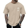 thumbnail image 1 of Gubotare Mens Print Oversize Shirts Short Sleeve Tee T Shirts Summer Loose Casual Tops (Beige,XL), 1 of 3