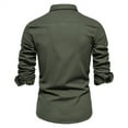 thumbnail image 1 of Gubotare Mens Shirt Long Sleeve Button up Shirts Casual Shirt (Green,XXL), 1 of 3