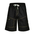 thumbnail image 1 of Gubotare Mens Shorts Cargo Men's Capri Long Twill Cargo Shorts Below Knee Cotton Relaxed Fit Casual Multi-Pocket (Black,7XL), 1 of 5