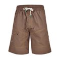 thumbnail image 1 of Gubotare Mens Shorts Cargo Men's Long Cargo Shorts Casual Below Knee Inches Capri Shorts Relaxed Fit with Pockets (Coffee,5XL), 1 of 5