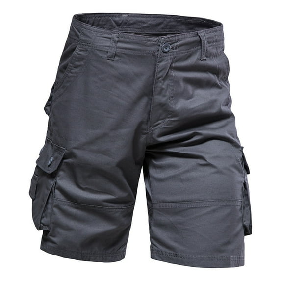 Gubotare Mens Shorts Cargo Men's Urban Tactical Military EDC Cargo Shorts Rip Stop Cotton Outdoor Camo Shorts (Grey,32)