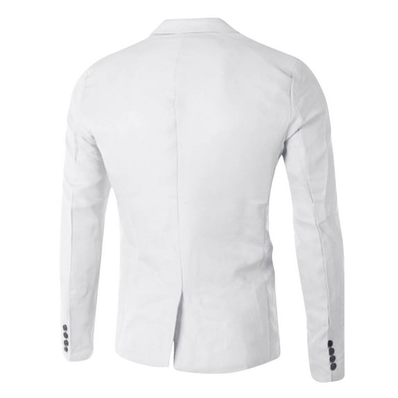 Gubotare Mens Sport Coat Slim Fit One Button Suit Coat Jacket Tops Men Fashion (White, XXL)