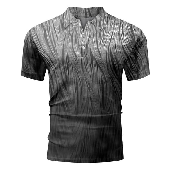 Gubotare Mens Summer Polo Shirts Short Sleeve Golf Polo Shirts for Men Short Sleeve Moisture Wicking Golf Shirts Collared Tennis Polo (Grey,M)
