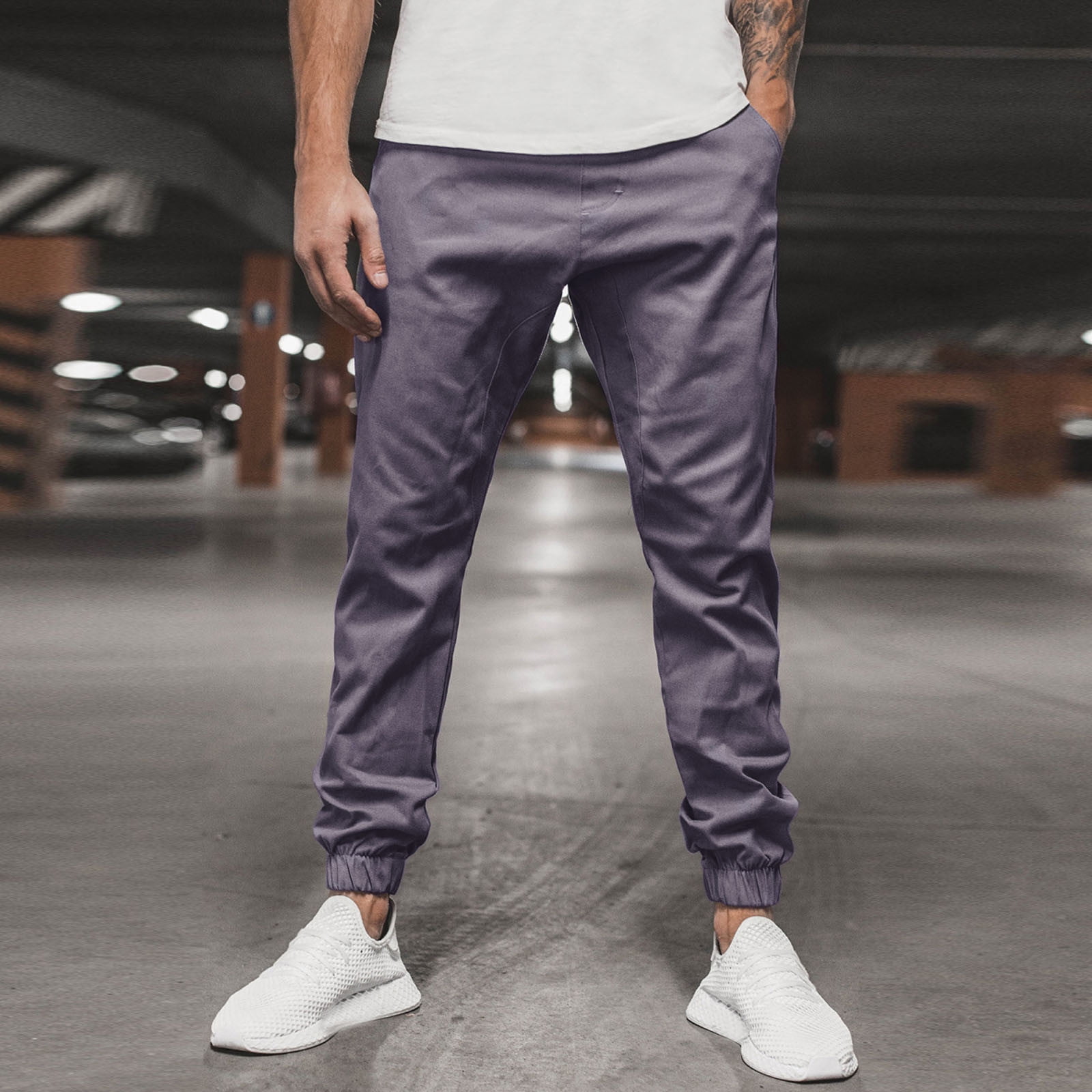 Buy Men Grey Solid Casual Track Pants Online - 224230 | Van Heusen
