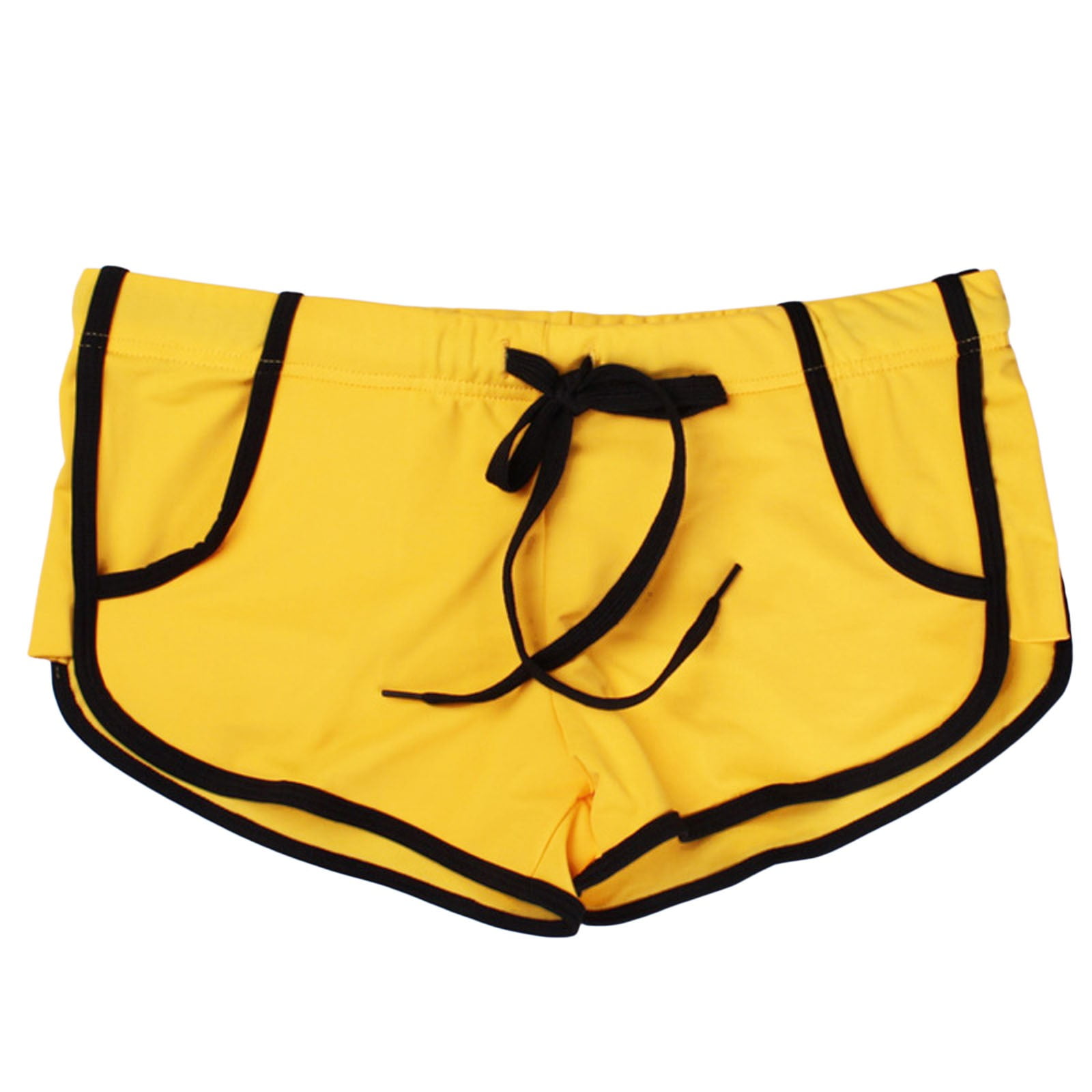 Gubotare Mens Swimwear Short Swim Trunks with Zipper Pocket (Yellow,L ...