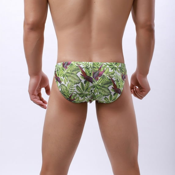 Gubotare Mens Underwear Boxer Briefs Men's Cotton Stretch Underwear Support Briefs Wide Waistband Multipack,Green L