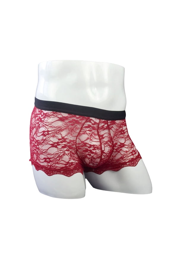 Gubotare Mens Underwear Boxer Briefs Men's Cotton Stretch Underwear Support Briefs Wide Waistband Multipack,Red L