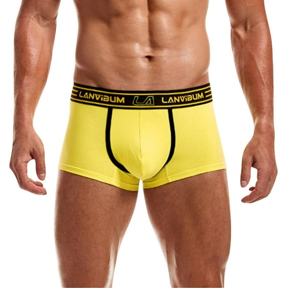 "Gubotare Mens Underwear Mens Micro Mesh Briefs Soft Breathable Pouch Underwear,Yellow XXL"