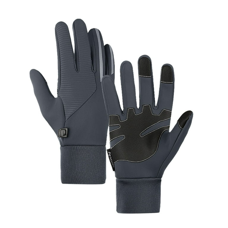 Gubotare Mens Winter Gloves Deerskin Suede Leather Winter Gloves Super Soft and Warm Windproof and Durable C X Large