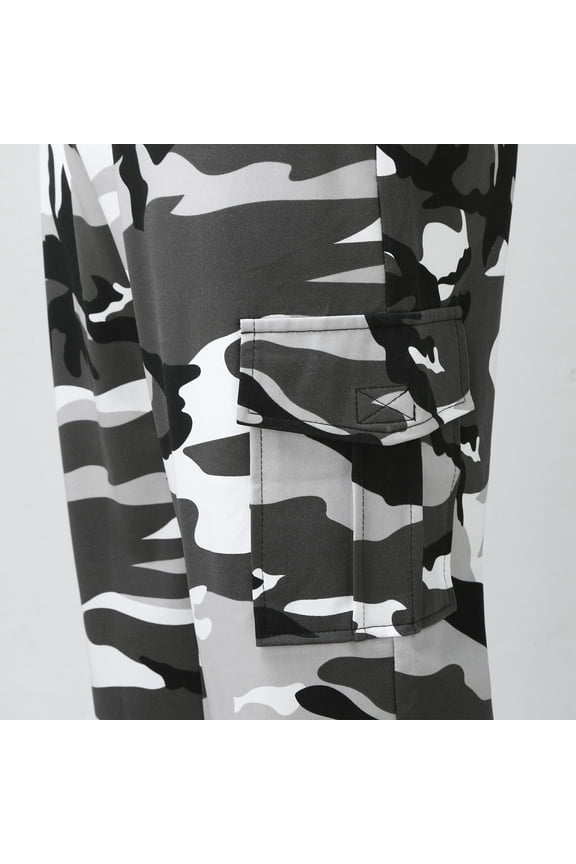 Mens Work Pants Tall Mens Joggers Peached Sweatpants Workout Pants with Zipper Pockets,White M