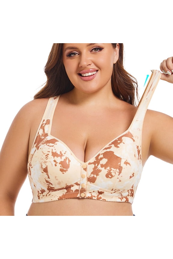 Minimizer Bras for Women Large Bust Full Coverage Lace Plus Size Bra Bras for Women Full Coverage (Light Yellow,50E)