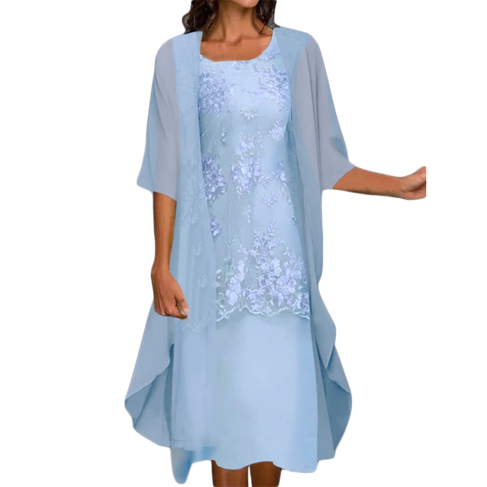 dusty blue bridesmaid dresses plus size Chiffon Dress A-Line Maxi Flutter Sleeve V-Neck Shirting size?:XL Purple Cocktail Dress with