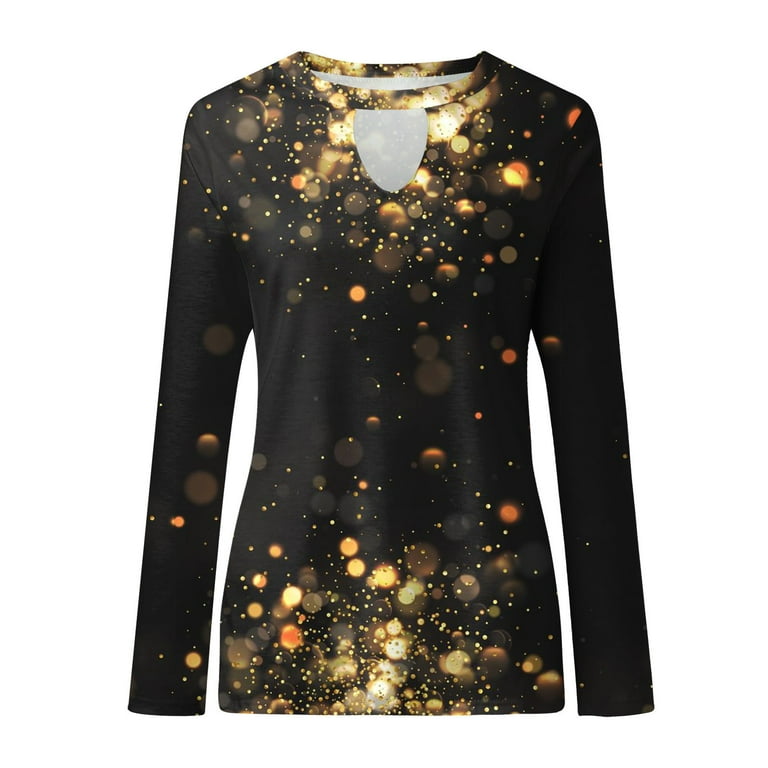 Gubotare New Years Eve Tops For Women Women s T Shirt Plus Size