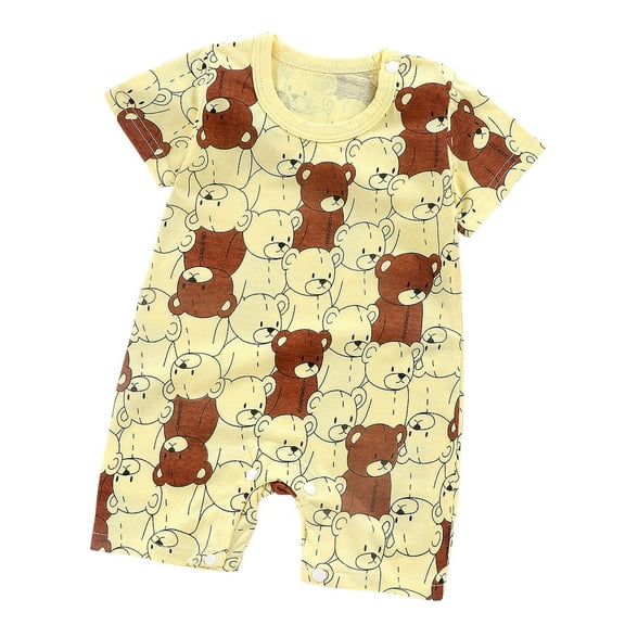 Gubotare Baby Boy Clothes Neutral Baby Girls Boys Romper Cute Clothes Bodysuits Size 6-12 Months (Yellow,6-12 Months)