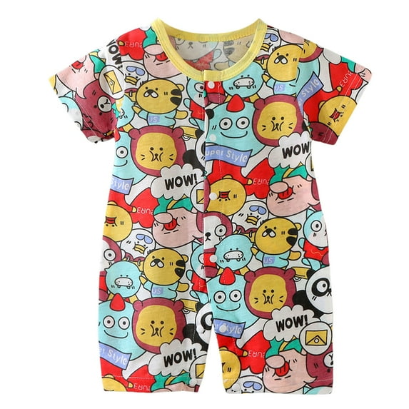 Gubotare Baby Boy Clothes Short Sleeve Round Crew Neck Bodysuits for All Ages Size 6-12 Months (Sky Blue,6-12 Months)